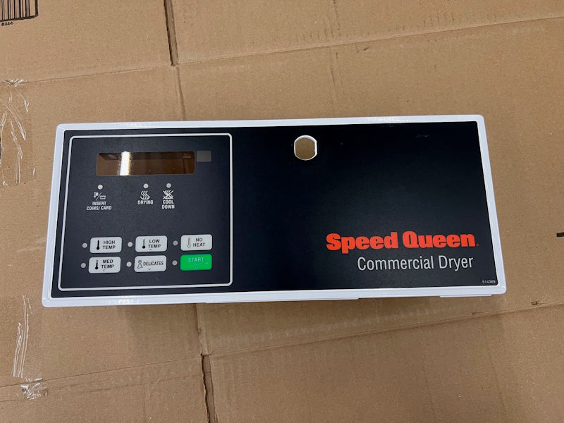 Speed Queen Dryer Service Control Panel 513777W, Overlay 514369