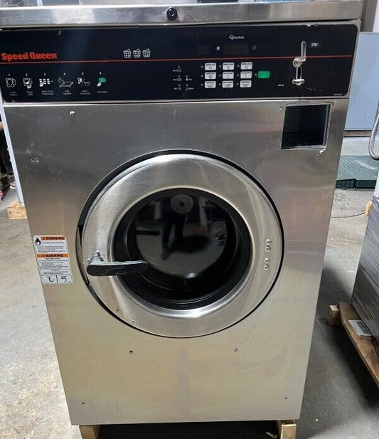Speed Queen SCN030 FL SS Washer 30Lb 220-240V 50/60Hz 1-3Ph Coin Op 2015 [Used]