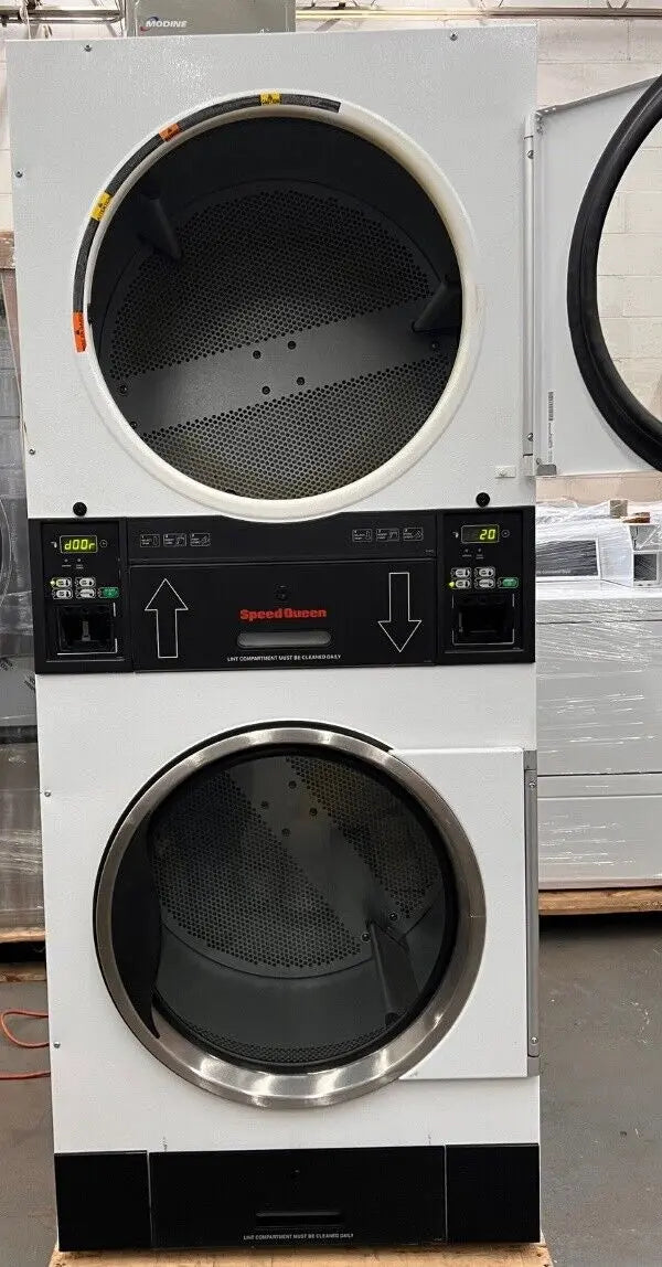 Speed Queen STT30N Stack Dryer 30Lb White Card Re,Hotel 120V 60Hz 1Ph 2016[Used] Speed Queen