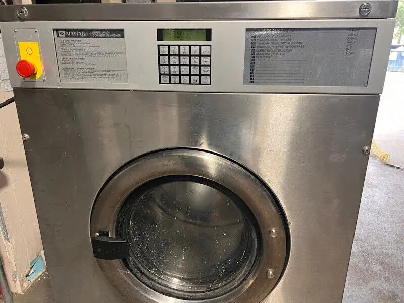 Maytag MFR50PN Front Load Washer Stainless 50Lb 208-240V 60Hz 3Ph OPL 2014[Used] Maytag