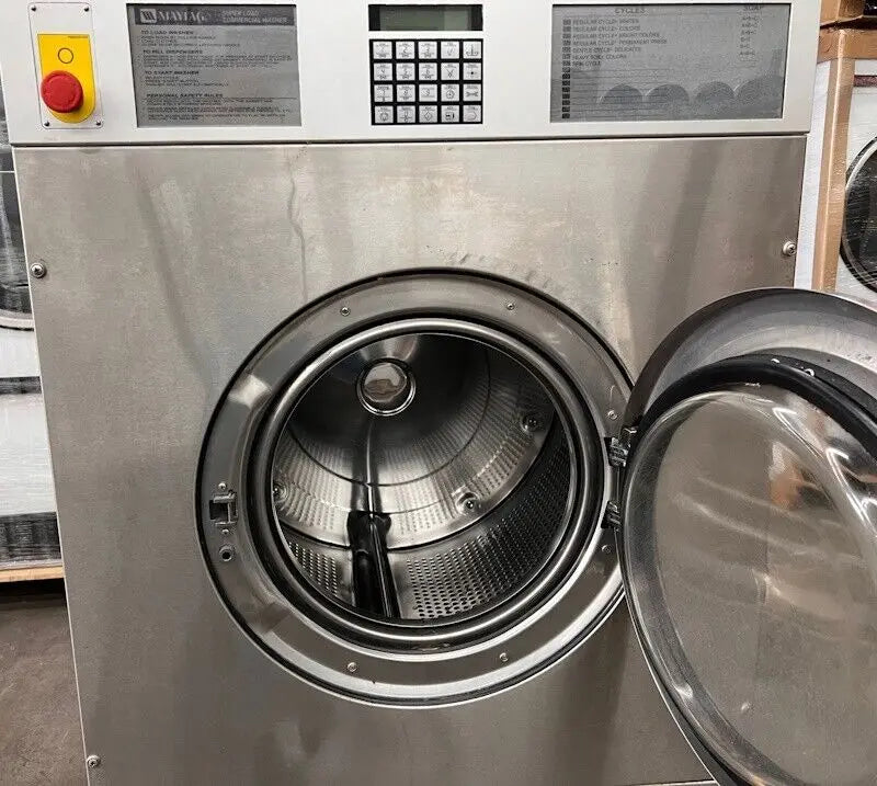 Maytag MFR50PN Front Load Washer Stainless 50Lb 208-240V 60Hz 3Ph OPL 2014[Used] Maytag