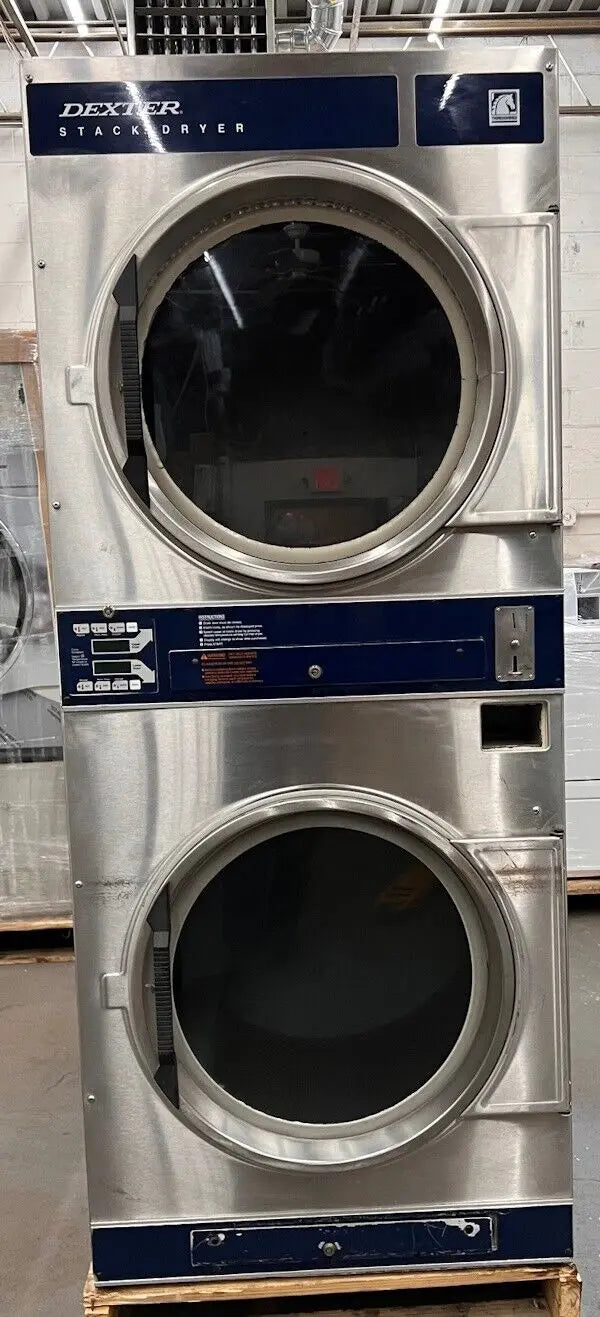 Dexter Commercial Stack Dryer 30Lb DL2X30QSS 120V 60Hz 1Ph Coin Op Nat Gas[Used] Dexter