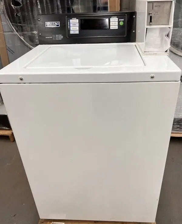 Maytag MAT20PDAWW0 Top Load Washer 27in 2.9 Cu.Ft. 120v/ 60Hz Coin Op 2019[Used] Maytag