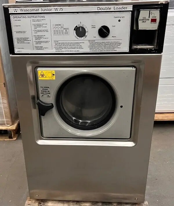 Wascomat Junior W75 Front Load Washer SS 20Lb 208-240V 3Ph 60Hz Coin Op [Used] Wascomat