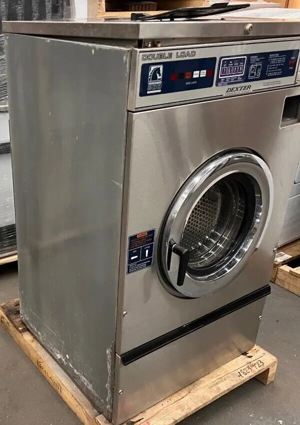 Dexter WCH18AB Double Load Washer SS 20Lb 208-240V 3Ph 60Hz Coin Op [Used] Dexter