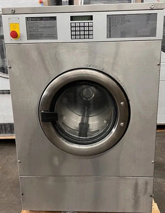 Maytag MFR50PN Front Load Washer Stainless 50Lb 208-240V 60Hz 3Ph OPL 2014[Used] Maytag