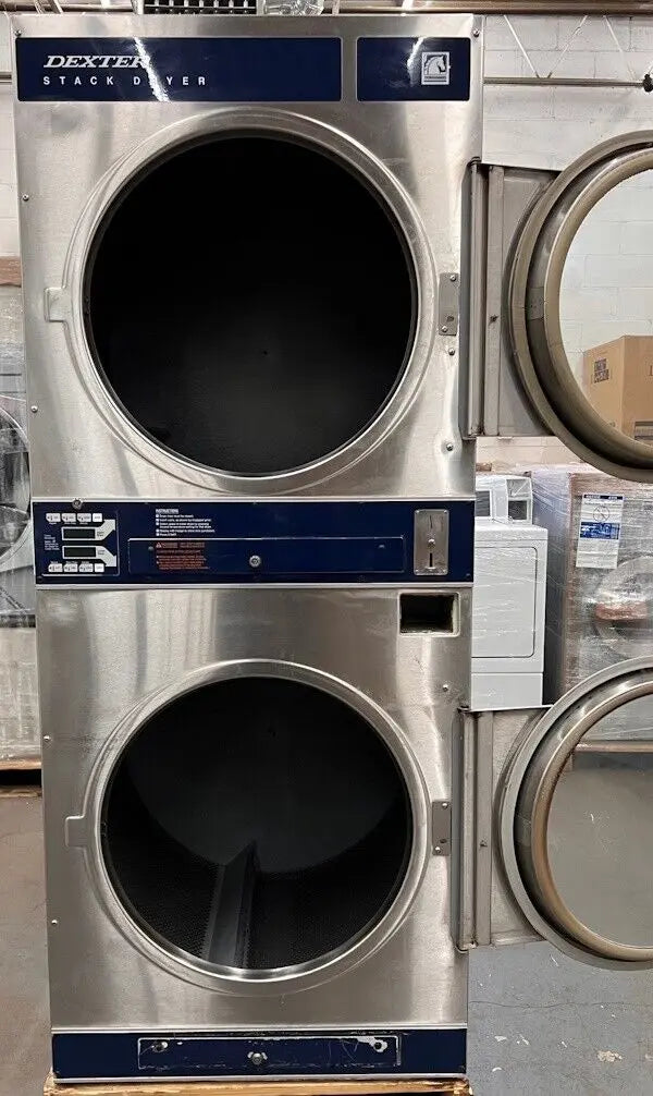 Dexter Commercial Stack Dryer 30Lb DL2X30QSS 120V 60Hz 1Ph Coin Op Nat Gas[Used] Dexter