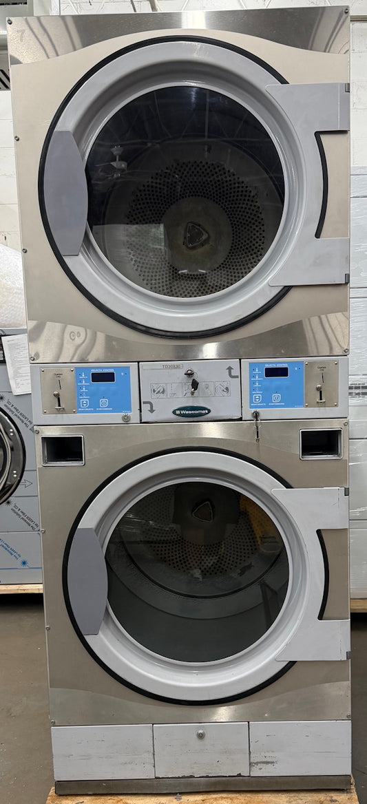 Wascomat 30Lb Stack Gas Dryer TD30X30 120V 60Hz SS Coin Op 2009 [Used]