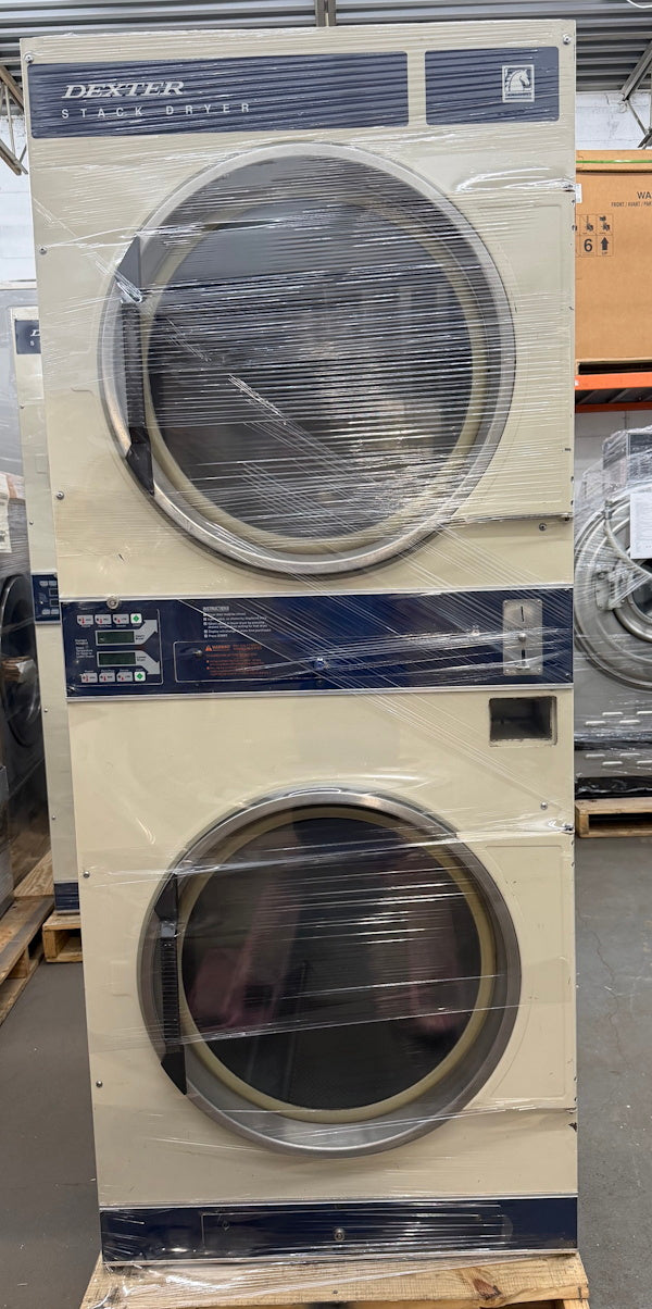 Dexter Commercial Stack Dryer 30Lb DL2X30QA 120V 60Hz 1Ph Coin Op Nat Gas[Used]