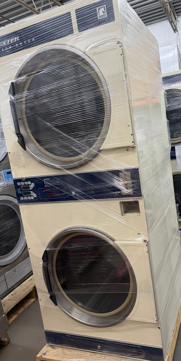 Dexter Commercial Stack Dryer 30Lb DL2X30QA 120V 60Hz 1Ph Coin Op Nat Gas[Used]