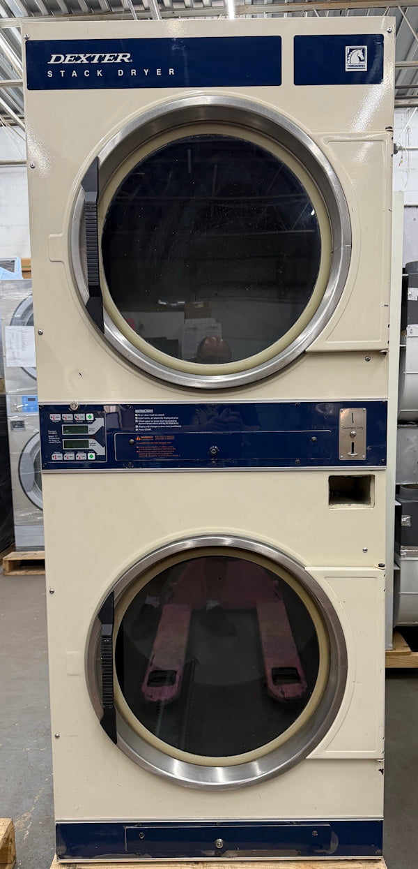 Dexter Commercial Stack Dryer 30Lb DL2X30QA 120V 60Hz 1Ph Coin Op Nat Gas[Used]