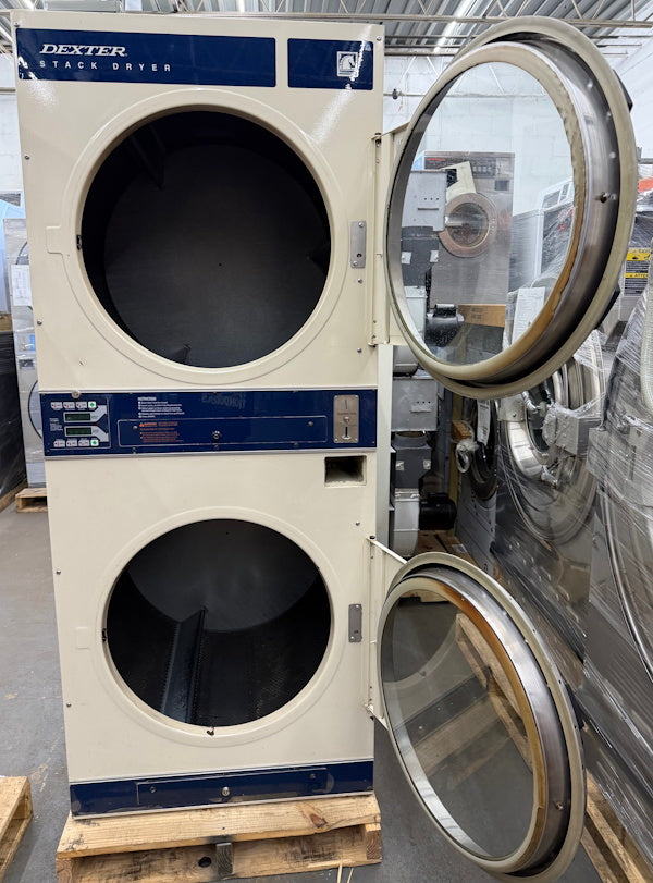 Dexter Commercial Stack Dryer 30Lb DL2X30QA 120V 60Hz 1Ph Coin Op Nat Gas[Used]