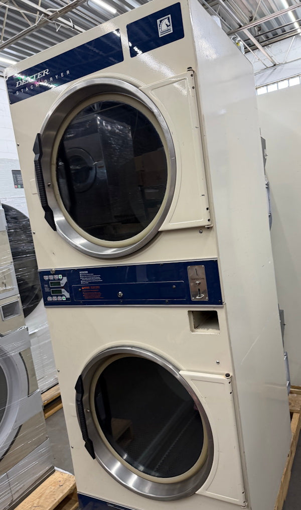 Dexter Commercial Stack Dryer 30Lb DL2X30QA 120V 60Hz 1Ph Coin Op Nat Gas[Used]
