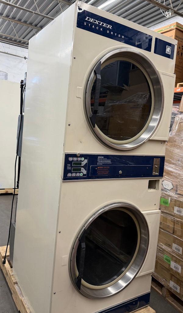 Dexter Commercial Stack Dryer 30Lb DL2X30QA 120V 60Hz 1Ph Coin Op Nat Gas[Used]