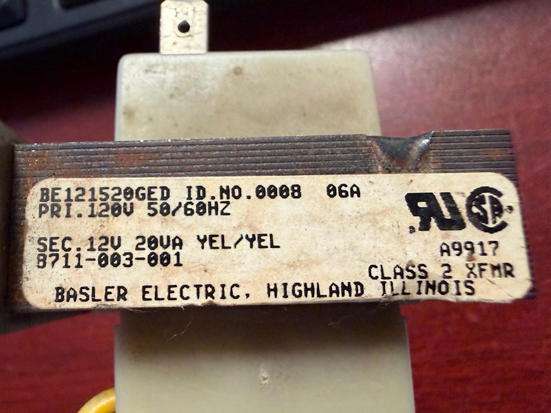 DEXTER Transformer BE121520GED 120V 50/60Hz 8711-003-001 [Used]