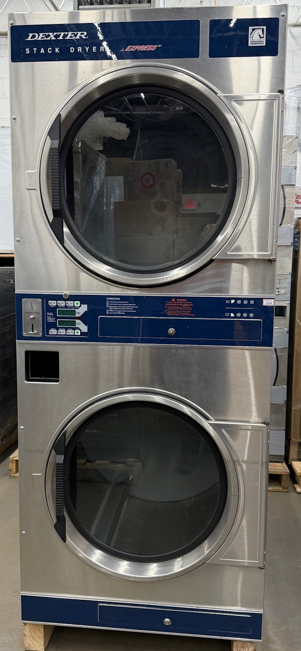 Dexter Stack Gas Dryer 30Lb DDA30KGS-65US SS 120V 60Hz 1Ph Coin Op 2014[Used]
