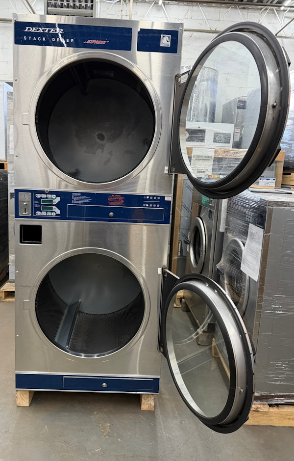 Dexter Stack Gas Dryer 30Lb DDA30KGS-65US SS 120V 60Hz 1Ph Coin Op 2014[Used]
