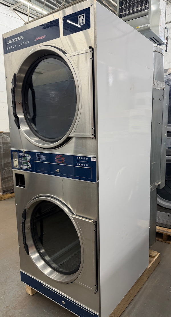 Dexter Stack Gas Dryer 30Lb DDA30KGS-65US SS 120V 60Hz 1Ph Coin Op 2014[Used]
