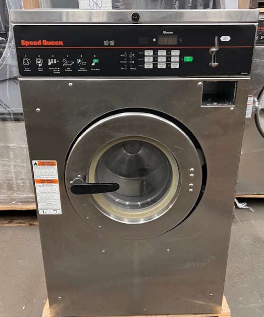 Speed Queen SCN020 FL SS Washer 20Lb 220-240V 60Hz 1-3Ph Coin Op [Used]