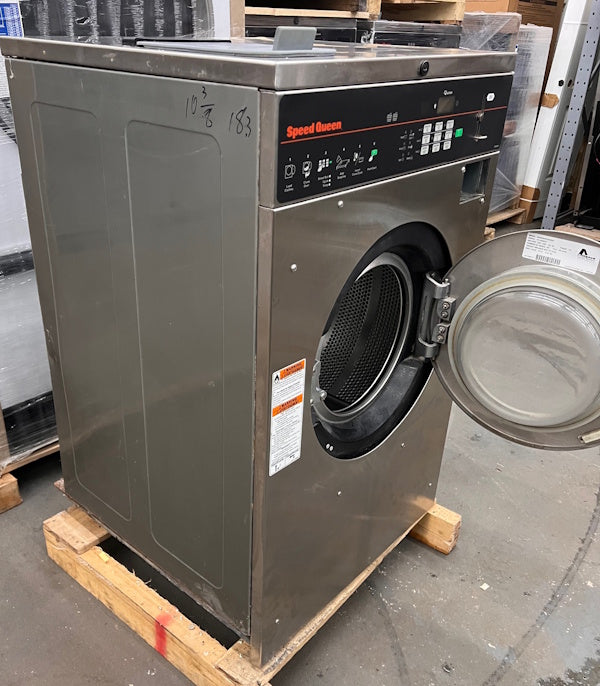 Speed Queen SCN020 FL SS Washer 20Lb 220-240V 60Hz 1-3Ph Coin Op [Used]