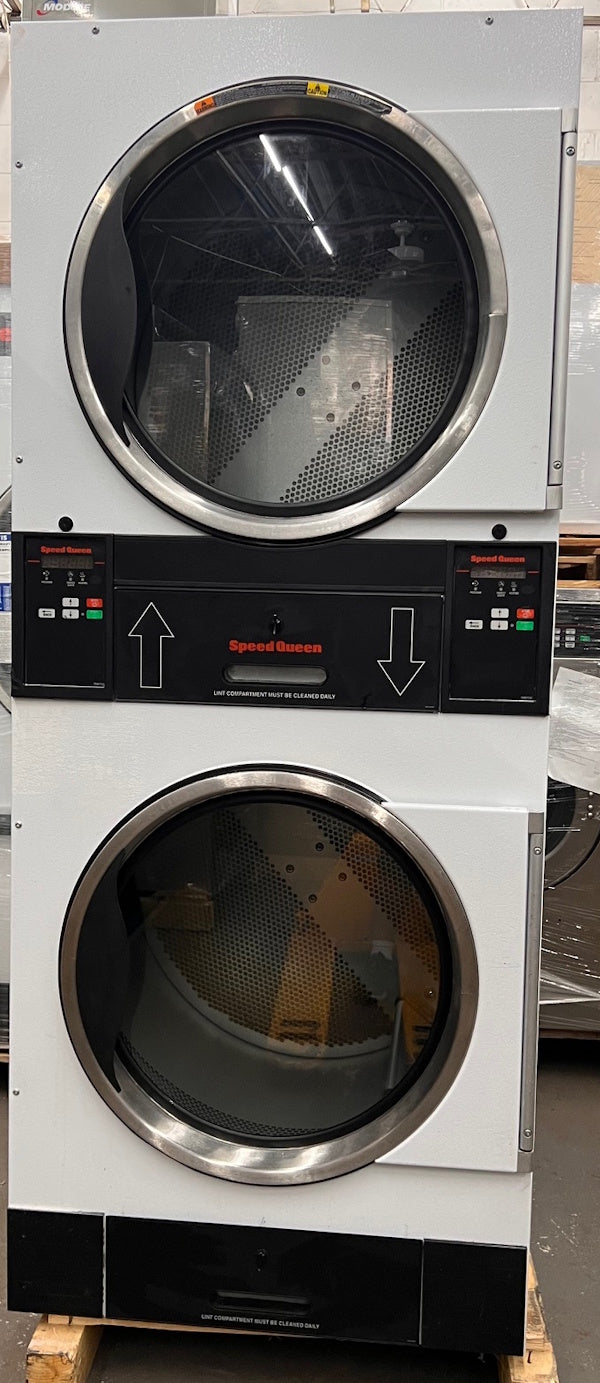 Speed Queen Stack Gas Dryer 30Lb White STT30NE0B2G2W01 120v 60Hz 1Ph OPL 2016 [Used]