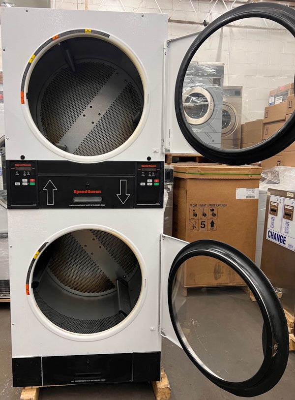 Speed Queen Stack Gas Dryer 30Lb White STT30NE0B2G2W01 120v 60Hz 1Ph OPL 2016 [Used]