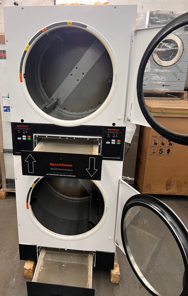 Speed Queen Stack Gas Dryer 30Lb White STT30NE0B2G2W01 120v 60Hz 1Ph OPL 2016 [Used]