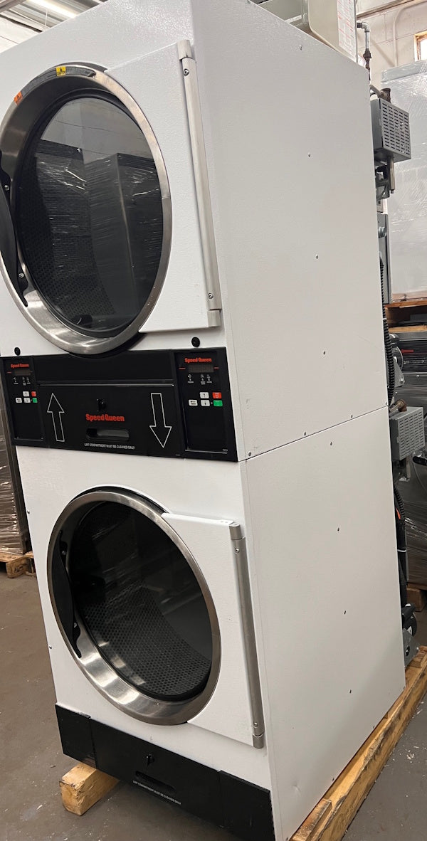 Speed Queen Stack Gas Dryer 30Lb White STT30NE0B2G2W01 120v 60Hz 1Ph OPL 2016 [Used]