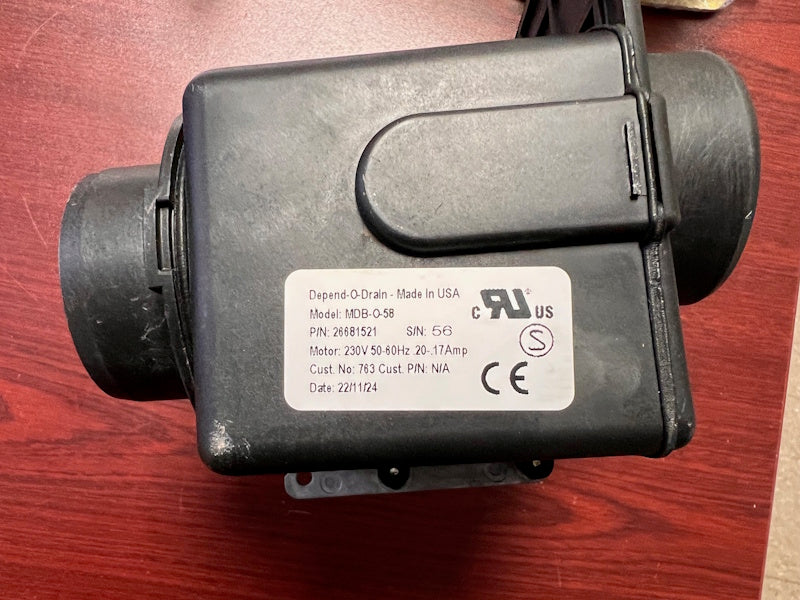 Speed Queen Washer Drain Valve 230v 50/60Hz, Depend-O-Drain p/n 26681521 [Used]