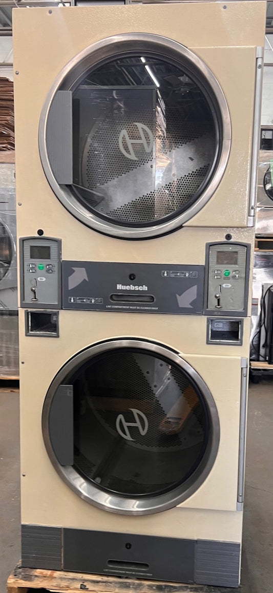 Huebsch 30Lb Stack Dryer JT0300DRG Gas 120V 60Hz White Coin Operated [Used]