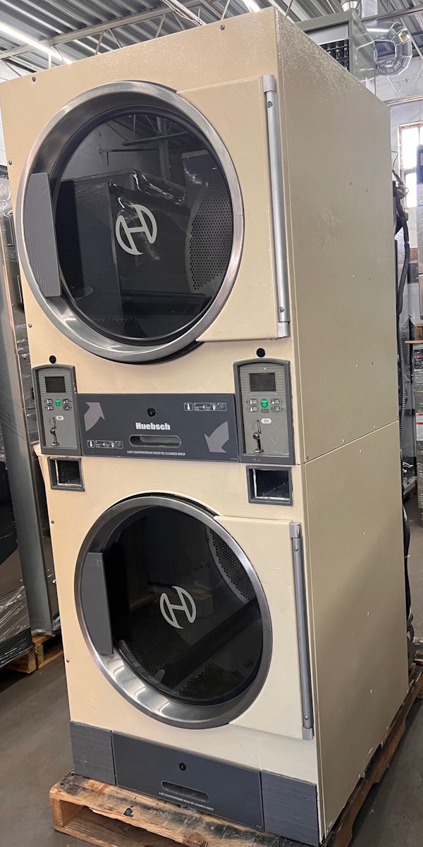 Huebsch 30Lb Stack Dryer JT0300DRG Gas 120V 60Hz White Coin Operated [Used]