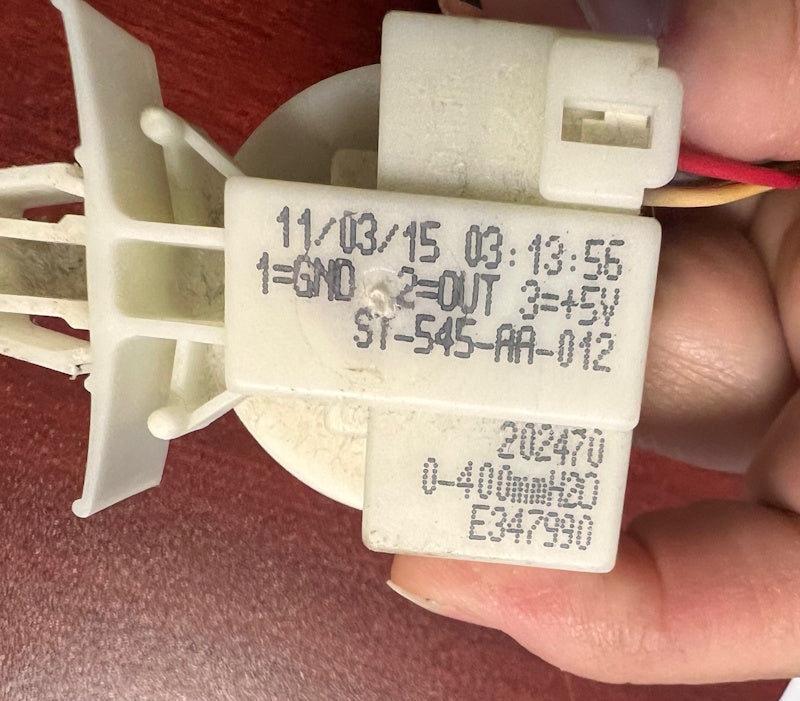 Alliance SQ Huebsch 203843 Washer SENSOR,PRESSURE(0-400mm H20) [Used]