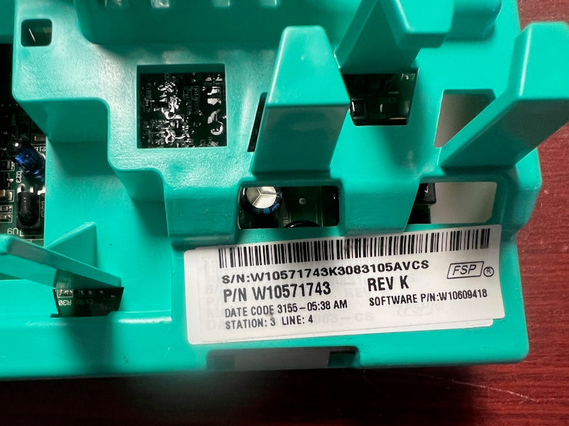 Whirlpool Washer Control Board W10571743 PN W10296024 Top Load Washer [Used]