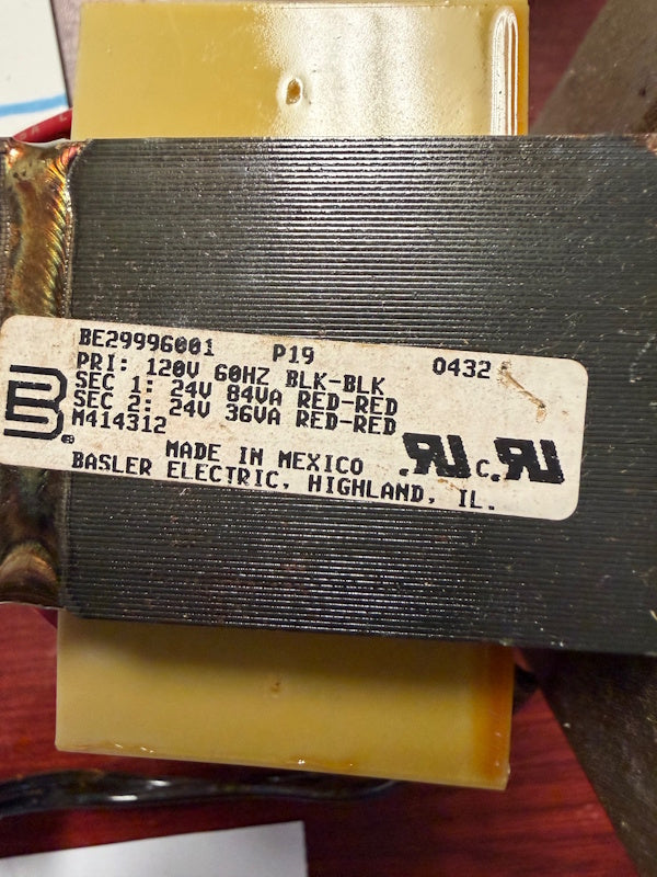 Washer/Dryer Transformer 120V 60Hz 24V 7.4VA BE29996001 M414312 [Used]