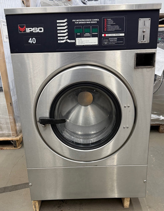 Ipso WE181C 40Lb Commercial Front Load Washer 240V 60Hz 1Ph Coin Op 2006 [Used]