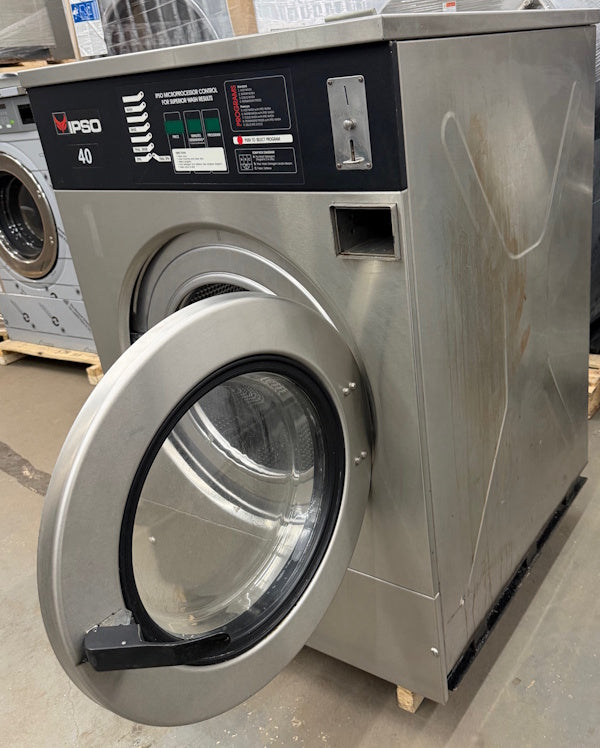 Ipso WE181C 40Lb Commercial Front Load Washer 240V 60Hz 1Ph Coin Op 2006 [Used]