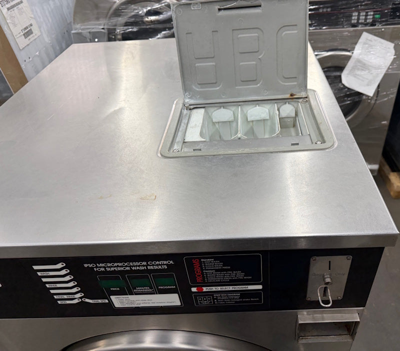 Ipso WE181C 40Lb Commercial Front Load Washer 240V 60Hz 1Ph Coin Op 2006 [Used]