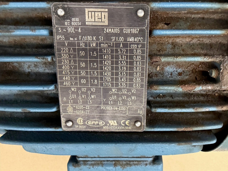 Ipso 227/00127/00 Washer WE181C Motor for 40lb w/inv 9001580P, 9001580 [Used]