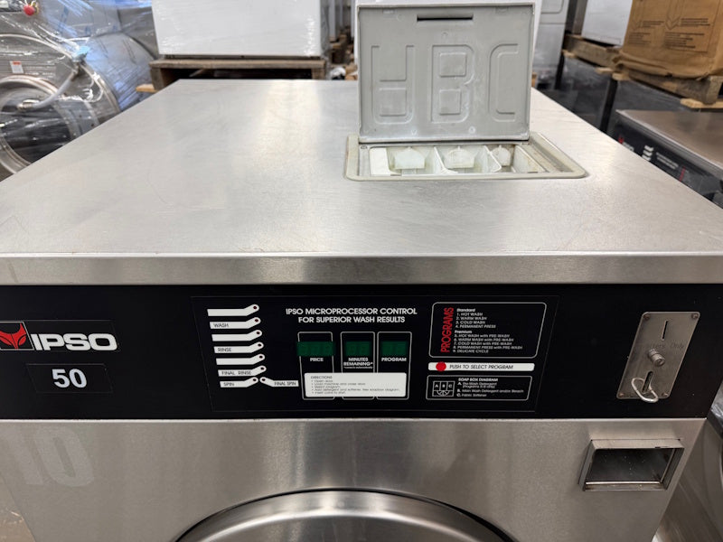 Ipso WE234SC 50Lb Commercial Front Load Washer 240V 60Hz 1Ph Coin Op 2005 [Used]