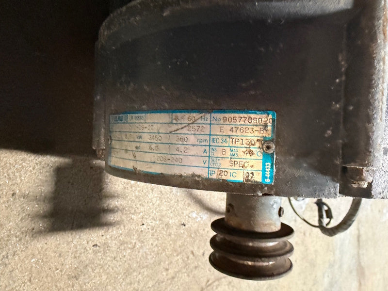 Washer 228/00105/01 Motor Elmo CV 132 D/2-18-2T 2572 for Ipso 40Lb 220v 60Hz 3Ph [Used]