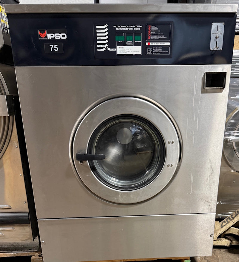 Ipso WE304C 75Lb Commercial Front Load Washer 240V 60Hz 1Ph Coin Op 2006 [Used]