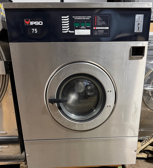 Ipso WE304C 75Lb Commercial Front Load Washer 240V 60Hz 1Ph Coin Op 2006 [Used]