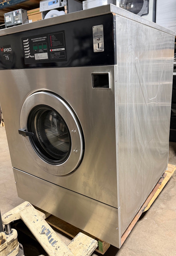Ipso WE304C 75Lb Commercial Front Load Washer 240V 60Hz 1Ph Coin Op 2006 [Used]