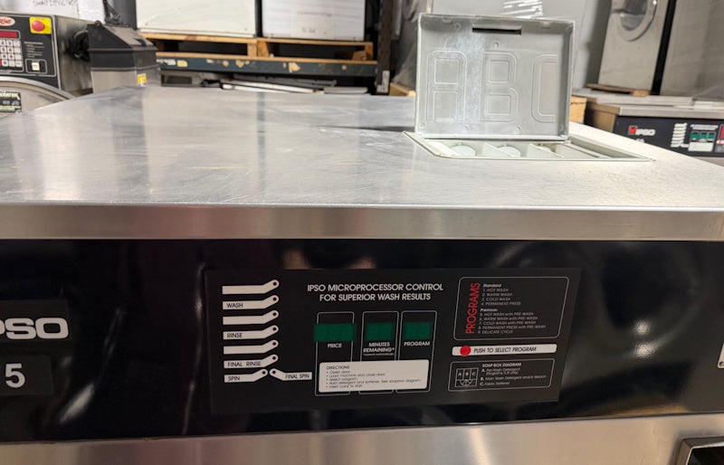 Ipso WE304C 75Lb Commercial Front Load Washer 240V 60Hz 1Ph Coin Op 2006 [Used]