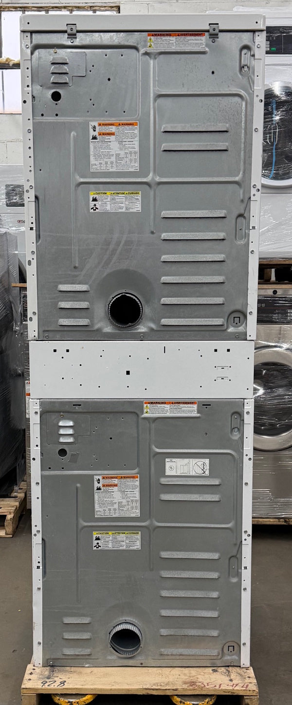 Speed Queen SSE917WF white stack electric dryer 7.4cu ft. coin slide op[Used]