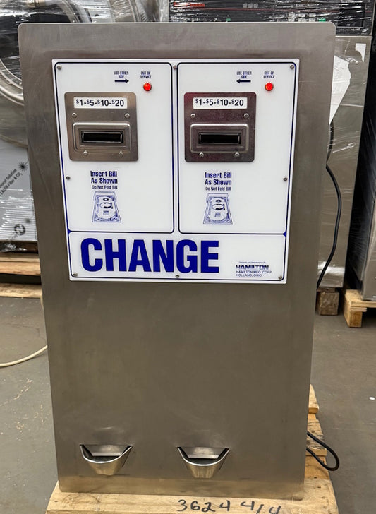Hamilton DRS-XE Change machine Accepts $1-$20 for parts or not works