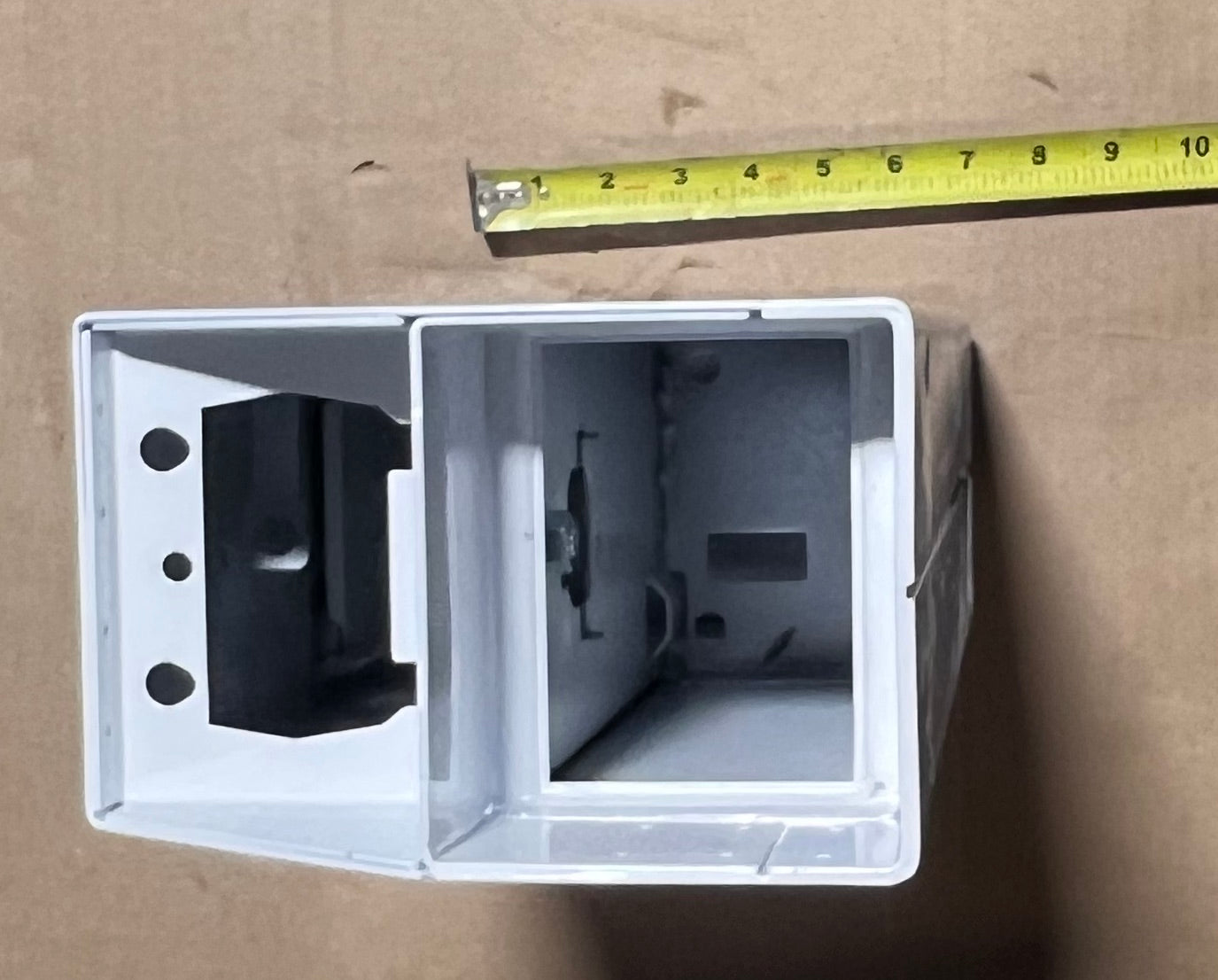 Speed Queen Dryer/Washer Coin Box Meter Case Housing Coin Slide White. P/N: 807398W [Used]