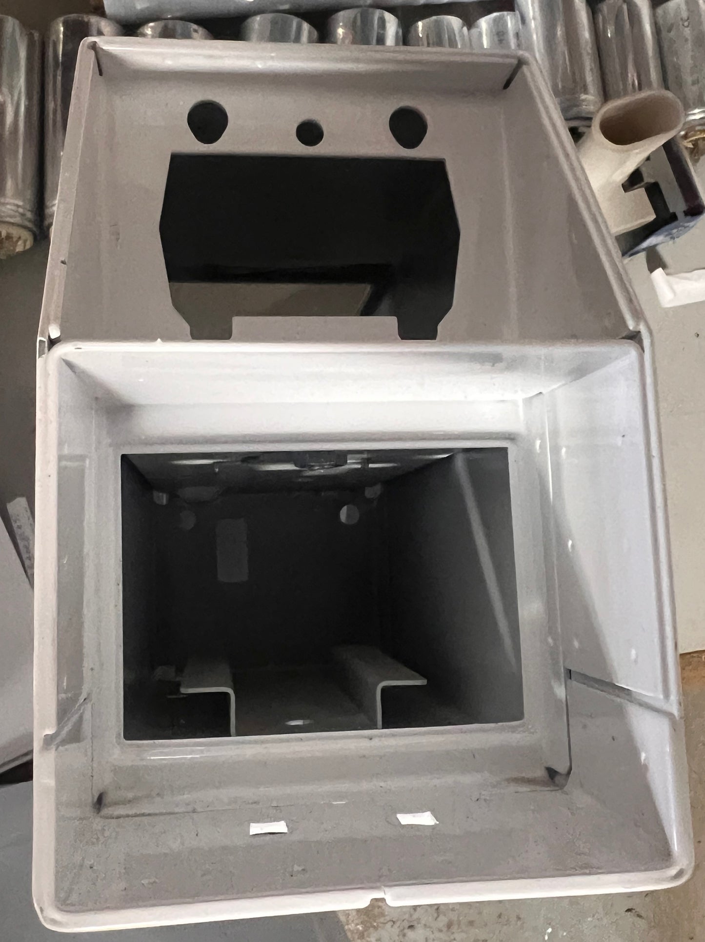 Speed Queen Dryer/Washer Coin Box Meter Case Housing Coin Slide White. P/N: 807398W [Used]