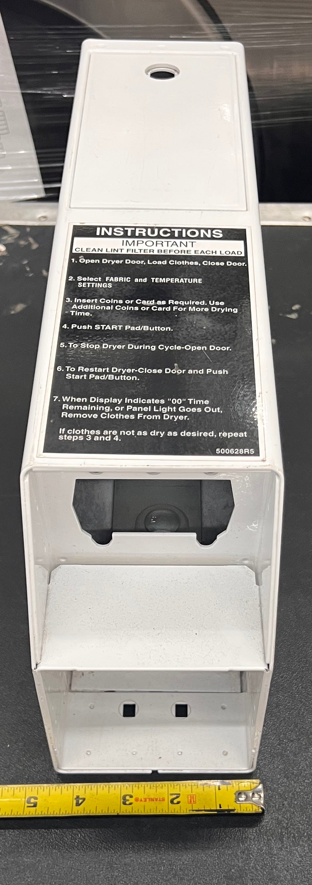 Speed Queen Dryer/Washer Coin Box Meter Case Housing Coin Slide White. P/N: #803575WP[Used]