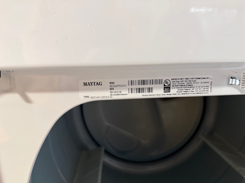 Maytag Set Commercial Washer and Gas Dryer MAT20PRA MDG20PRA 120v 60Hz[Used]